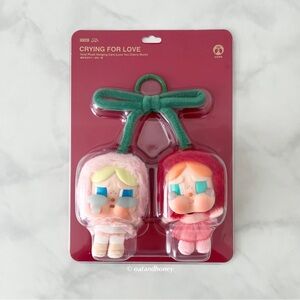 POP MART CRYBABY Crying For Love Series Plush Pendant (Love You Cherry Much)